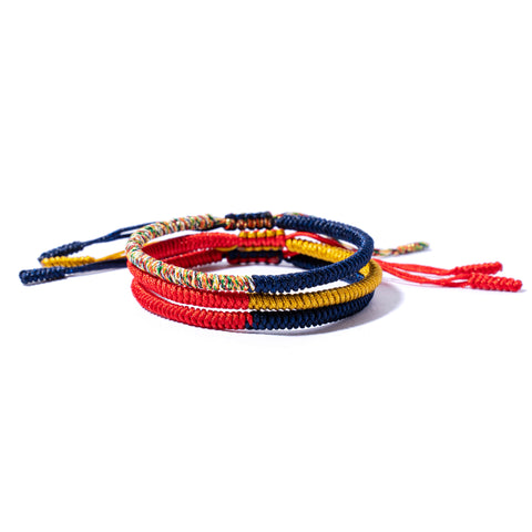 Mix Couple Lucky Handmade Knots Thread Bracelet Tibetan Woven Amulet Braided Cord Bracelets & Bangles For Women Men