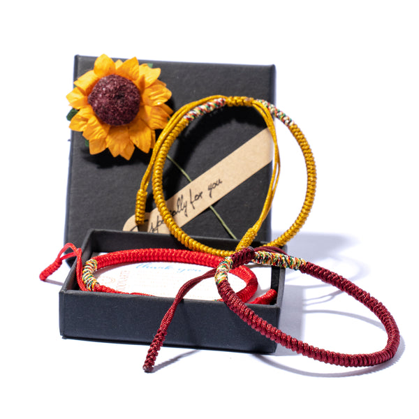 Mix Couple Lucky Handmade Knots Thread Bracelet Tibetan Woven Amulet Braided Cord Bracelets & Bangles For Women Men
