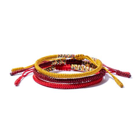 Mix Couple Lucky Handmade Knots Thread Bracelet Tibetan Woven Amulet Braided Cord Bracelets & Bangles For Women Men