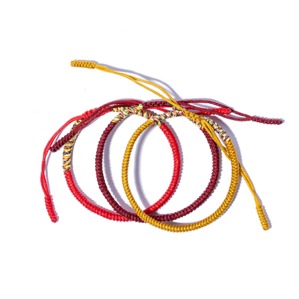 Mix Couple Lucky Handmade Knots Thread Bracelet Tibetan Woven Amulet Braided Cord Bracelets & Bangles For Women Men
