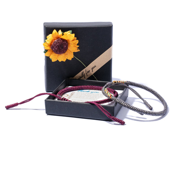 Mix Couple Lucky Handmade Knots Thread Bracelet Tibetan Woven Amulet Braided Cord Bracelets & Bangles For Women Men