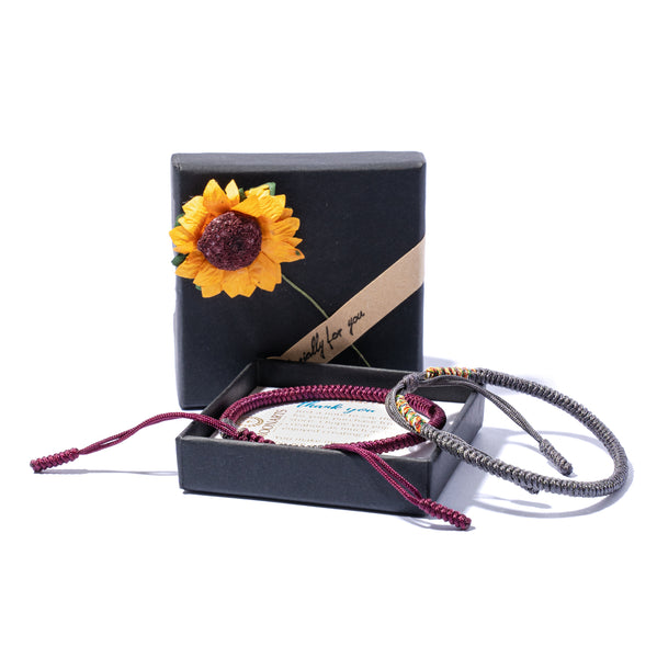 Mix Couple Lucky Handmade Knots Thread Bracelet Tibetan Woven Amulet Braided Cord Bracelets & Bangles For Women Men