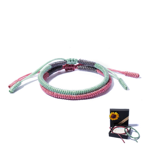 Mix Couple Lucky Handmade Knots Thread Bracelet Tibetan Woven Amulet Braided Cord Bracelets & Bangles For Women Men