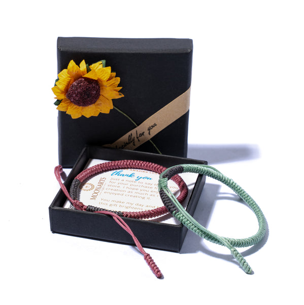 Mix Couple Lucky Handmade Knots Thread Bracelet Tibetan Woven Amulet Braided Cord Bracelets & Bangles For Women Men