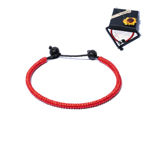 Red Couple Lucky Handmade Knots Thread Bracelet Tibetan Woven Amulet Braided Cord Bracelets & Bangles For Women Men