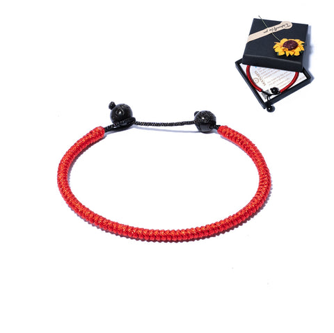 Red Couple Lucky Handmade Knots Thread Bracelet Tibetan Woven Amulet Braided Cord Bracelets & Bangles For Women Men