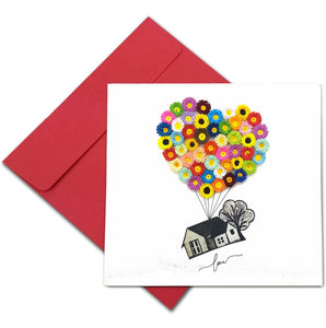 Quilling Card 3D Love House Unique Dedicated Paper Handmade Art