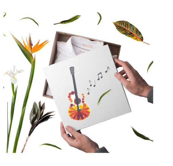 Quilling Card 3D Guitar Unique Dedicated Paper Handmade Art