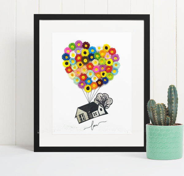 Quilling Card 3D Love House Unique Dedicated Paper Handmade Art