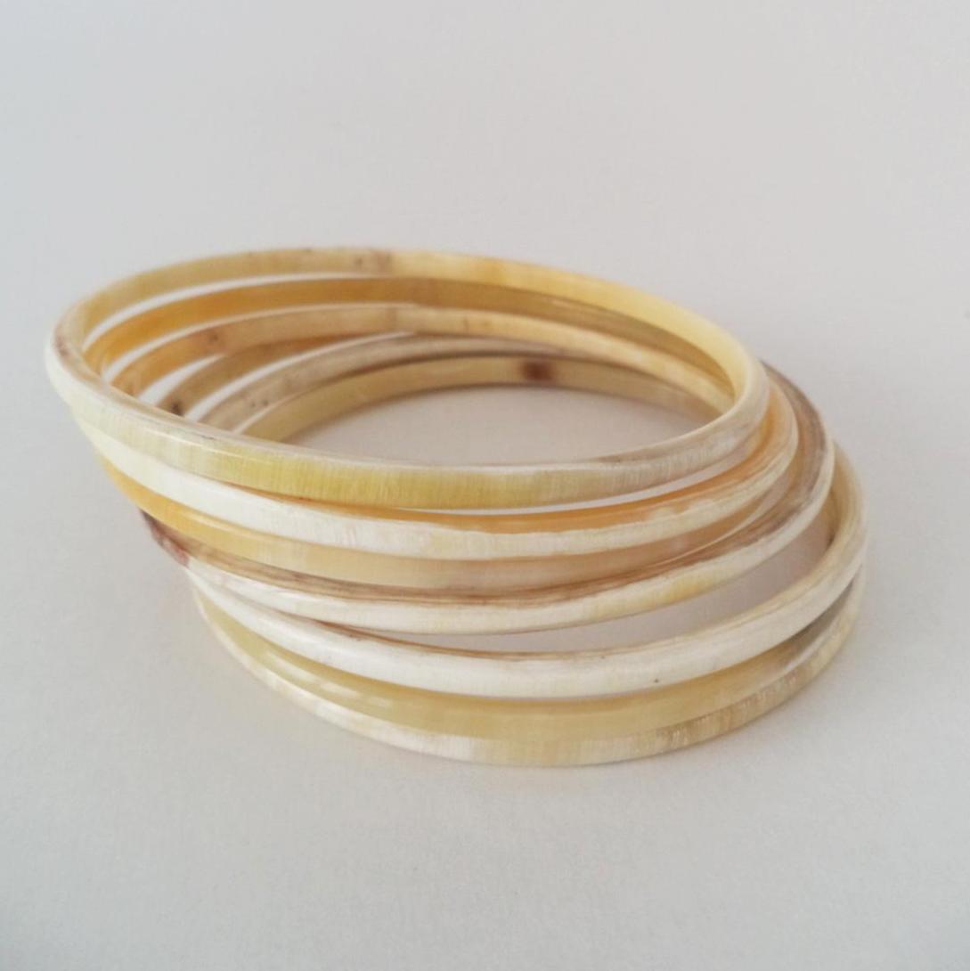 Set 5pcs! Bangle Bracelet Set  Bracelet Set Horn Bangle Set Thin BraceletS