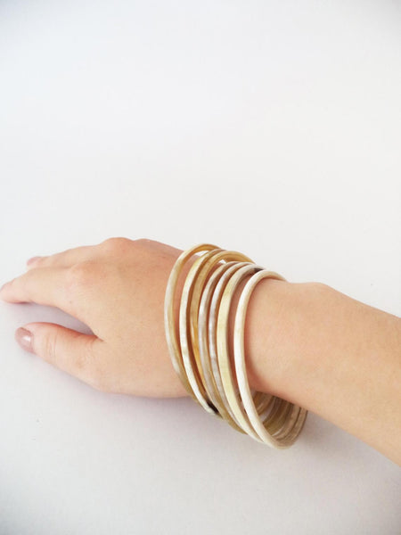 Set 5pcs! Bangle Bracelet Set  Bracelet Set Horn Bangle Set Thin BraceletS