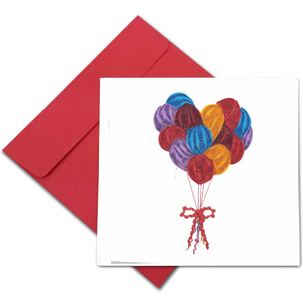 Quilling Card 3D Heart Unique Dedicated Paper Handmade Art