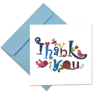 Quilling Card 3D Thank You Unique Dedicated Paper Handmade Art