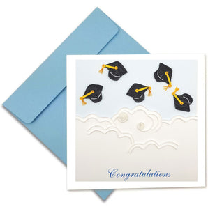 Quilling Card 3D Graduate Unique Dedicated Paper Handmade Art