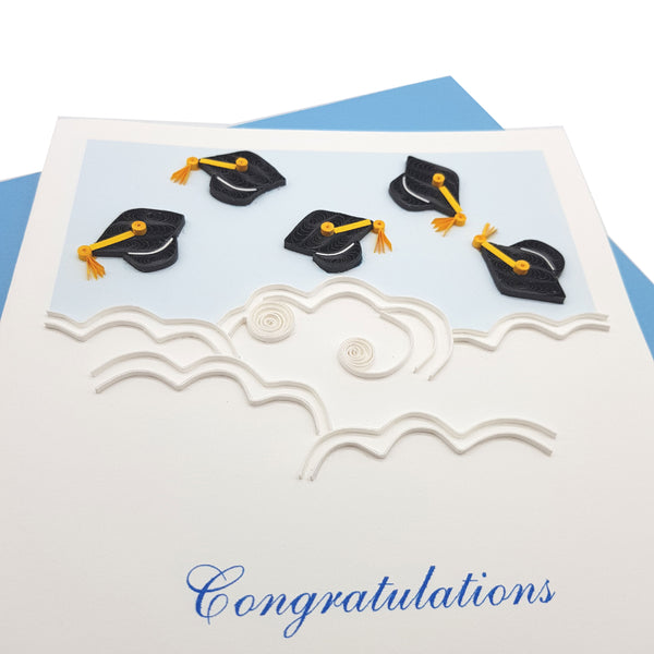 Quilling Card 3D Graduate Unique Dedicated Paper Handmade Art