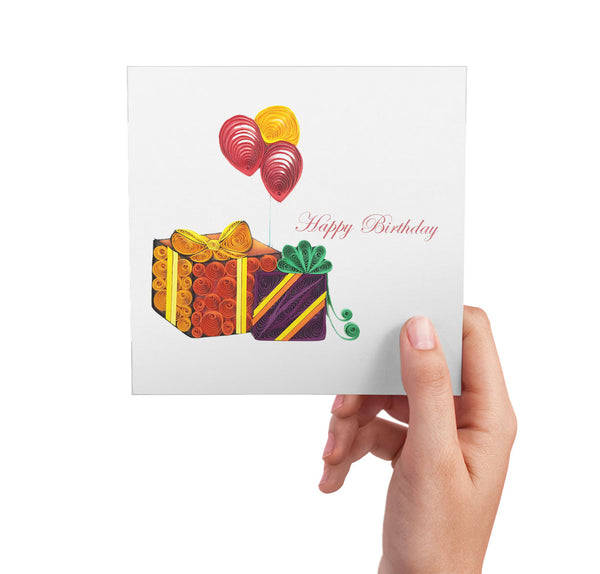 Quilling Card 3D Gift ang Balloon Unique Dedicated Paper Handmade Art