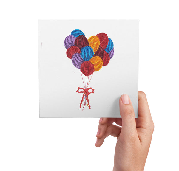 Quilling Card 3D Heart Unique Dedicated Paper Handmade Art