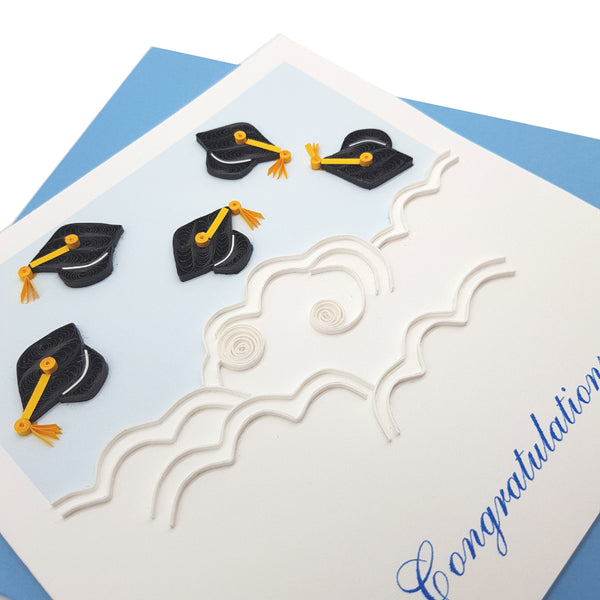 Quilling Card 3D Graduate Unique Dedicated Paper Handmade Art