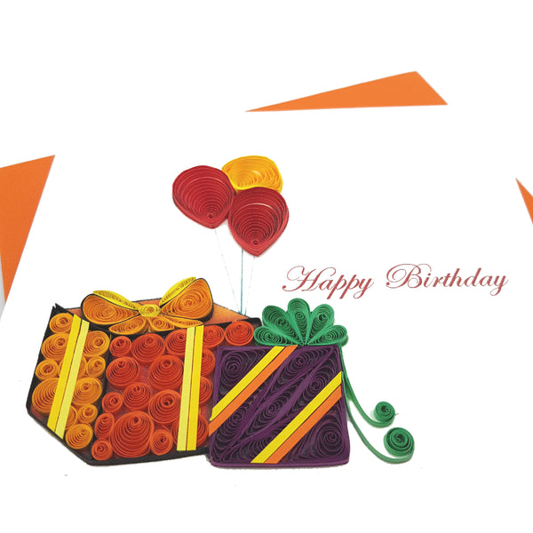 Quilling Card 3D Gift ang Balloon Unique Dedicated Paper Handmade Art