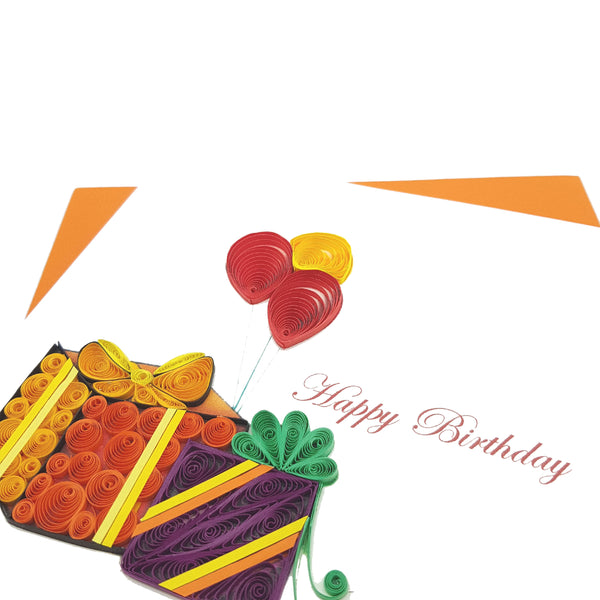 Quilling Card 3D Gift ang Balloon Unique Dedicated Paper Handmade Art