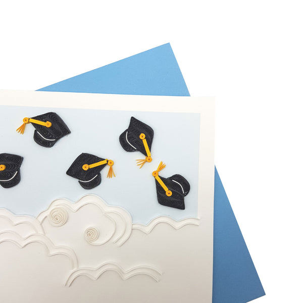 Quilling Card 3D Graduate Unique Dedicated Paper Handmade Art