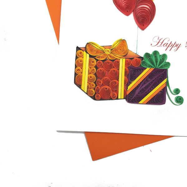 Quilling Card 3D Gift ang Balloon Unique Dedicated Paper Handmade Art