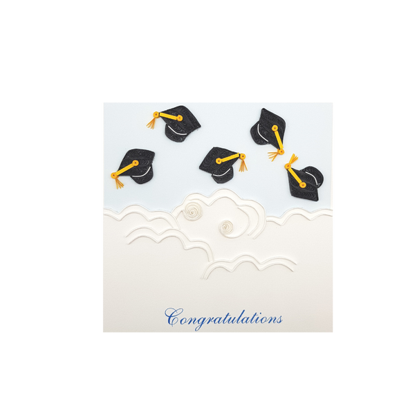 Quilling Card 3D Graduate Unique Dedicated Paper Handmade Art